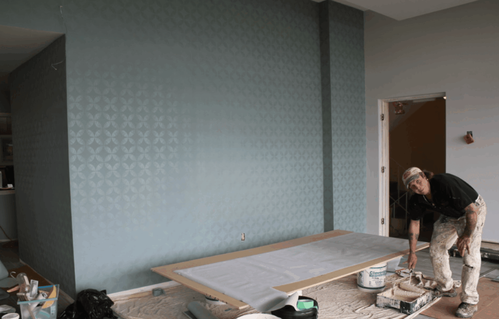 impressions painting victoria wallpaper installation