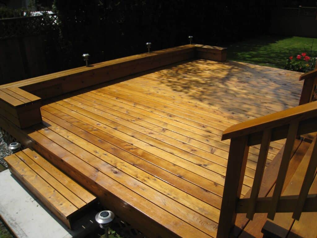 Deck staining in sidney bc