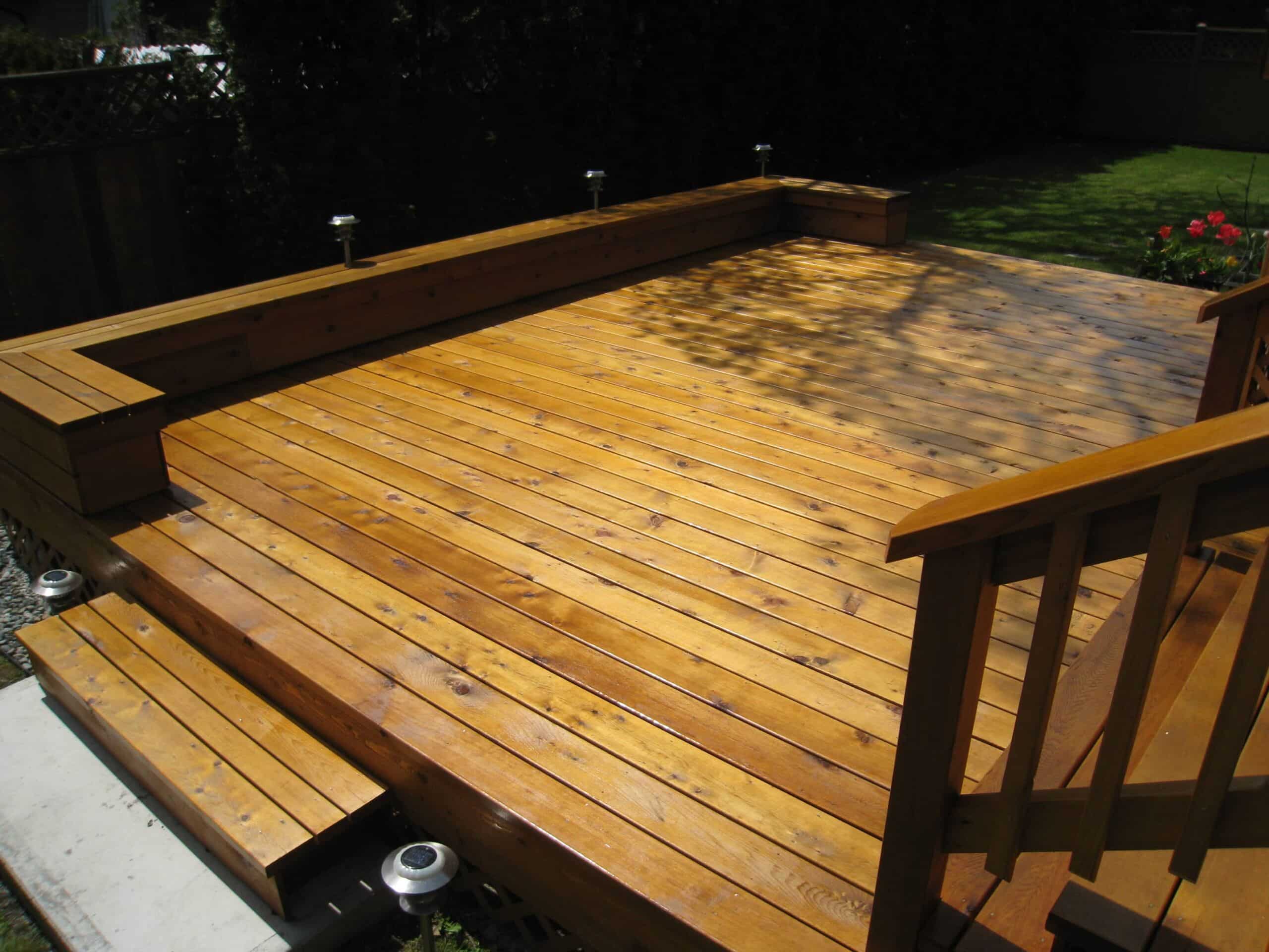 Deck staining in sidney bc