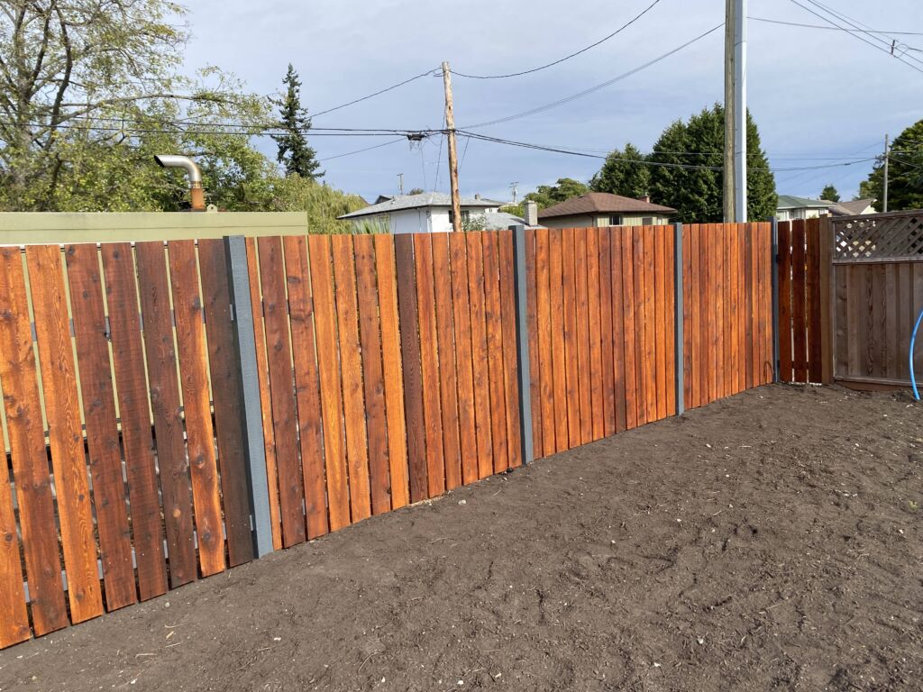 wood fence staining