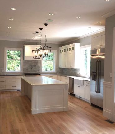 Interior kitchen cabinets repainting